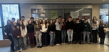 Gimnazijalci Prve gimnazije Varaždin i voditeljice njihovog projekta u posjetu PBF-u